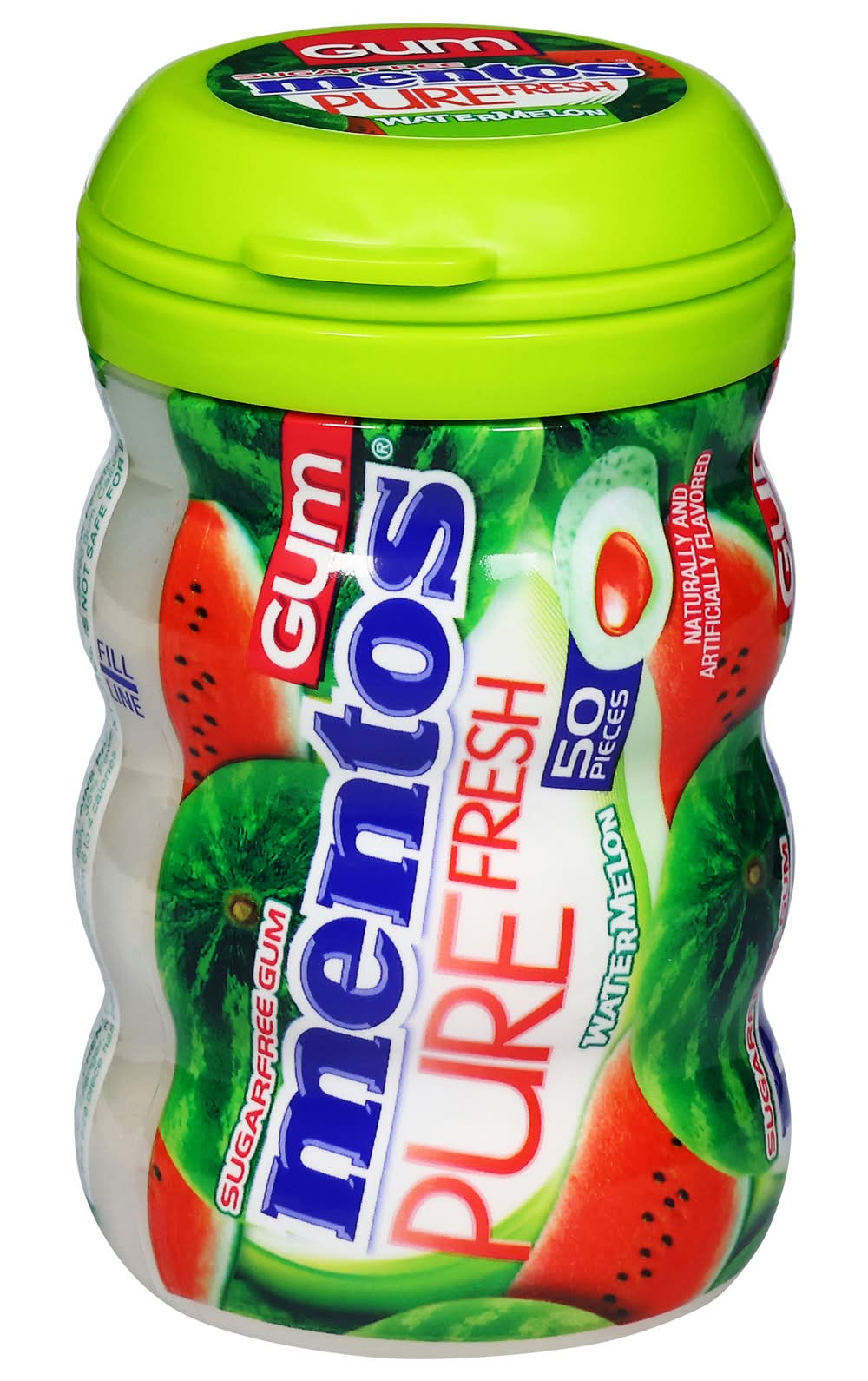 Mentos Sugarfree Pure Fresh Gum, Watermelon (1.8 oz, 50 ct)