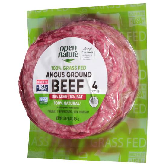Open Nature Grass Fed Angus Beef Patties (4 ct)