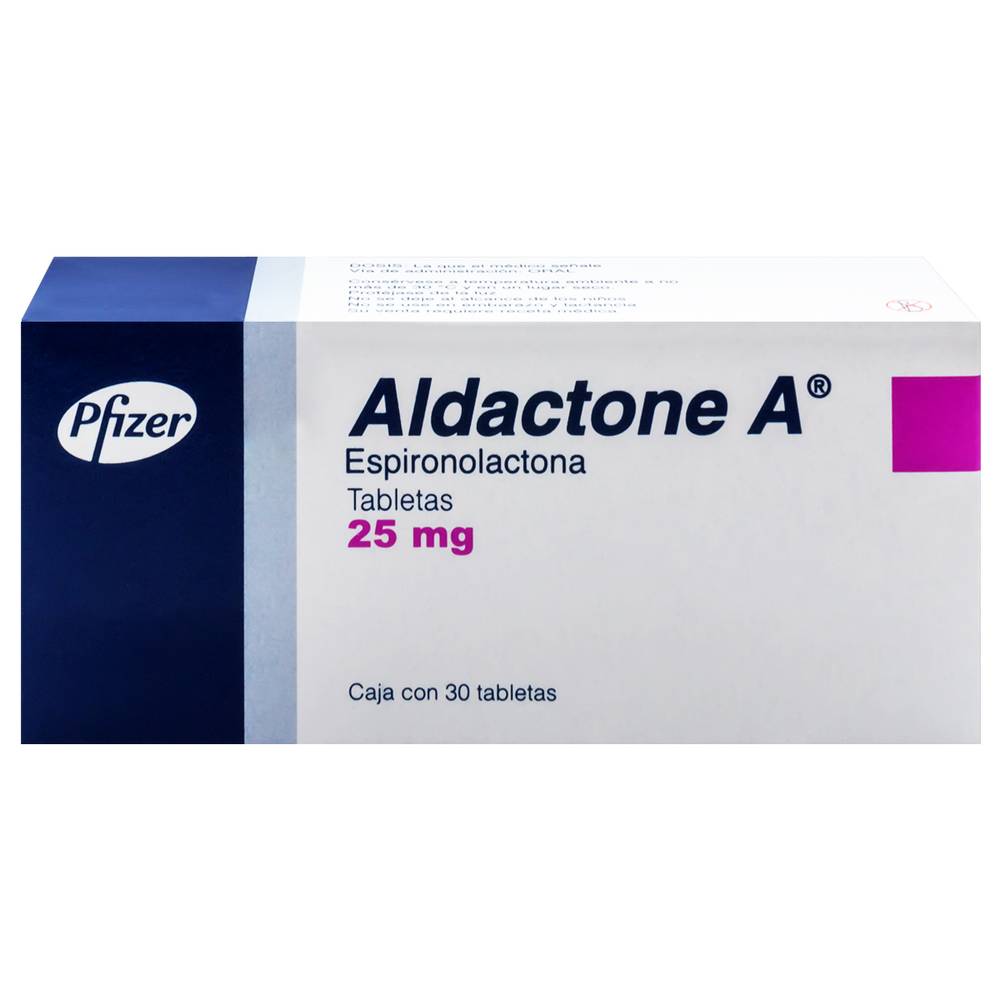 Pfizer · Aldactone a espironolactona tabletas 25 mg (30 un)