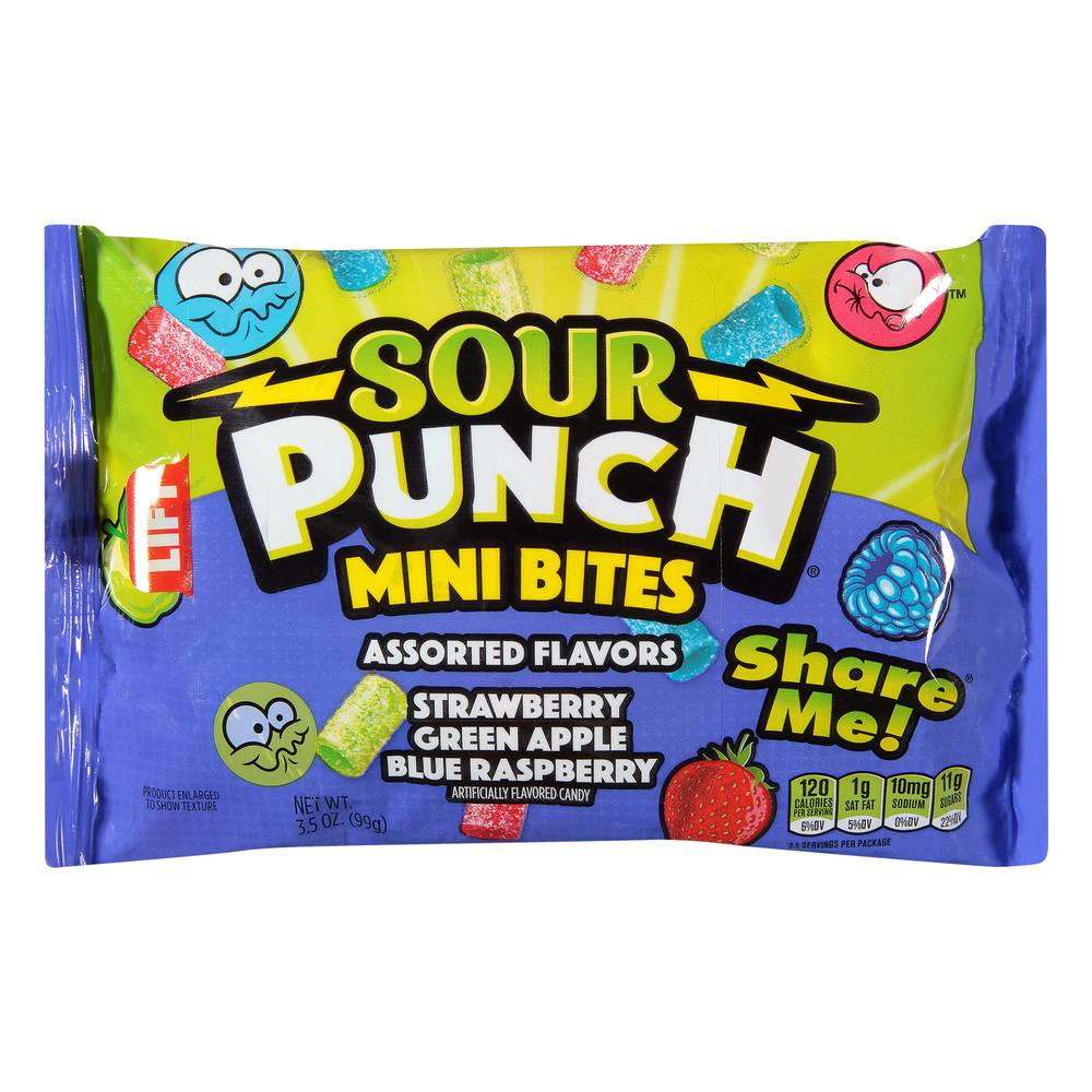 Sour Punch Mini Bites Assorted Flavors Candy (3.5 oz)