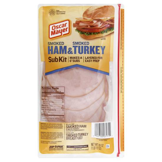 Oscar Mayer Smoked Ham and Turkey Sub Kit