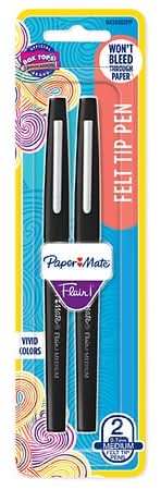 Paper Mate Flair Porous Felt Tip Pen Medium Point Black