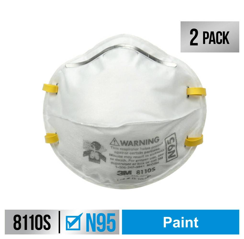 3M N95 Sanding Paint Prep Disposable Respirato Mask (2 ct)