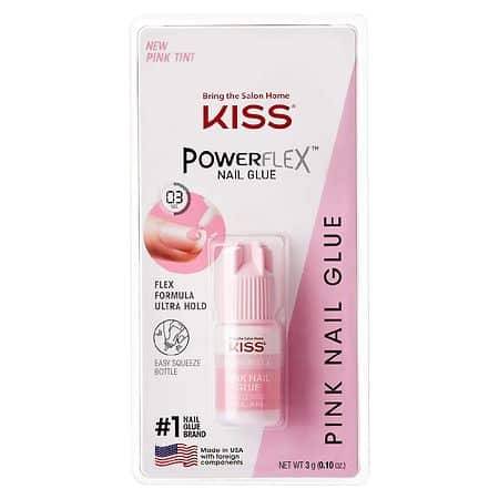 Kiss Powerflex Pink Nail Glue - 0.1 oz