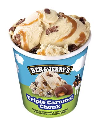 Ben & Jerry'S Triple Caramel Chunk Ice Cream 458Ml