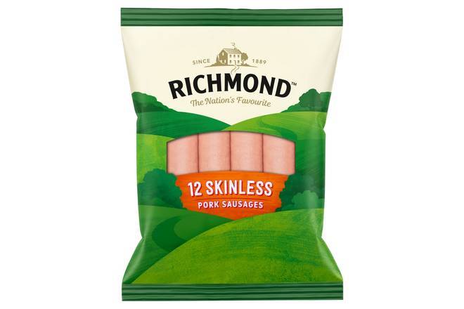 Richmond 12 Skinless Pork Sausages 319g