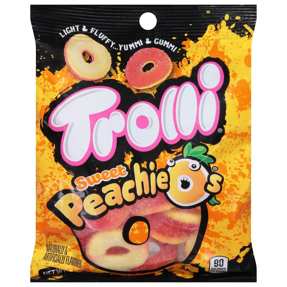 Trolli Peachie O's Gummy Rings Candy (4.3 oz)