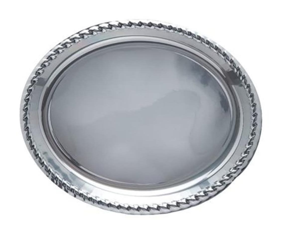 321 Party! Silver Oval Tray