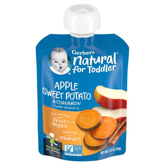 Gerber Natural Apple Sweet Potato With Cinnamon For Toddler