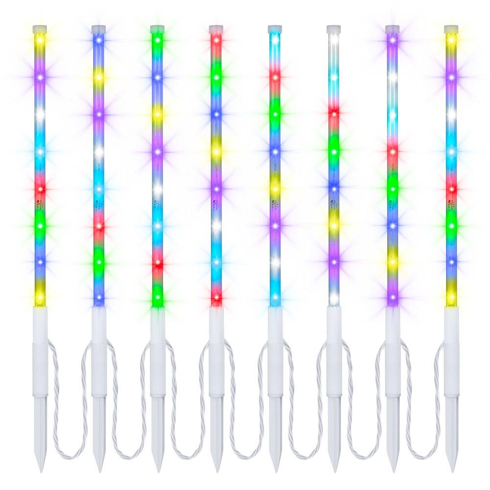 Gemmy Orchestra of Lights 8-Marker Multicolor Christmas Pathway Markers | 882908