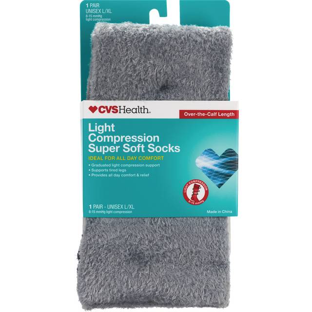 Cvs Health Light Compression Super Soft Socks (unisex/l/xl)