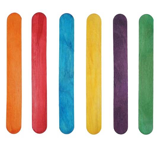 Creatology Jumbo Wood Craft Sticks, Assorted (60 ct)