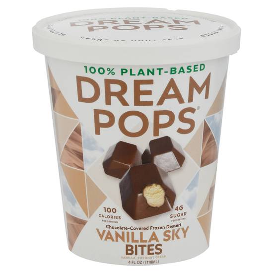 Dream Pops Chocolate-Covered Vanilla Sky Bites Frozen Dessert (4 fl oz)