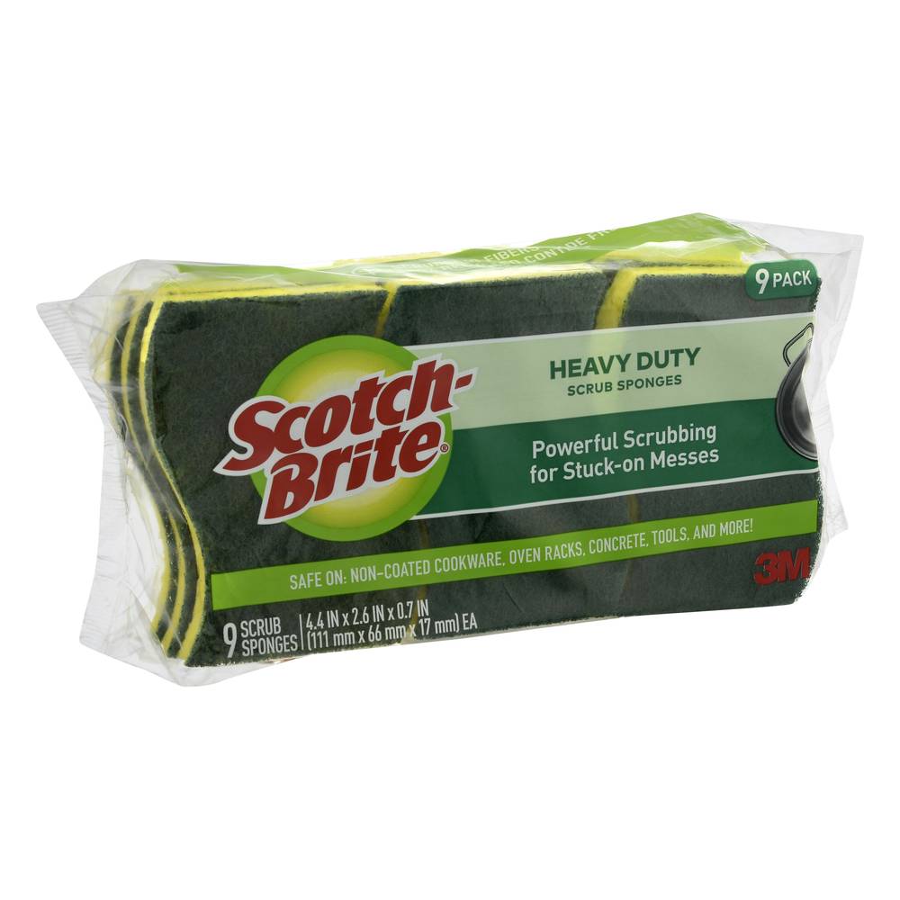 Scotch-Brite Heavy Duty Scrub Sponges (9 ct)