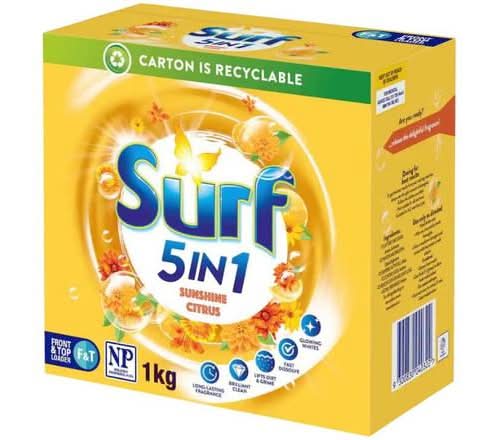 Surf Front & Top Loader Laundry Powder Sunshine Citrus 1kg