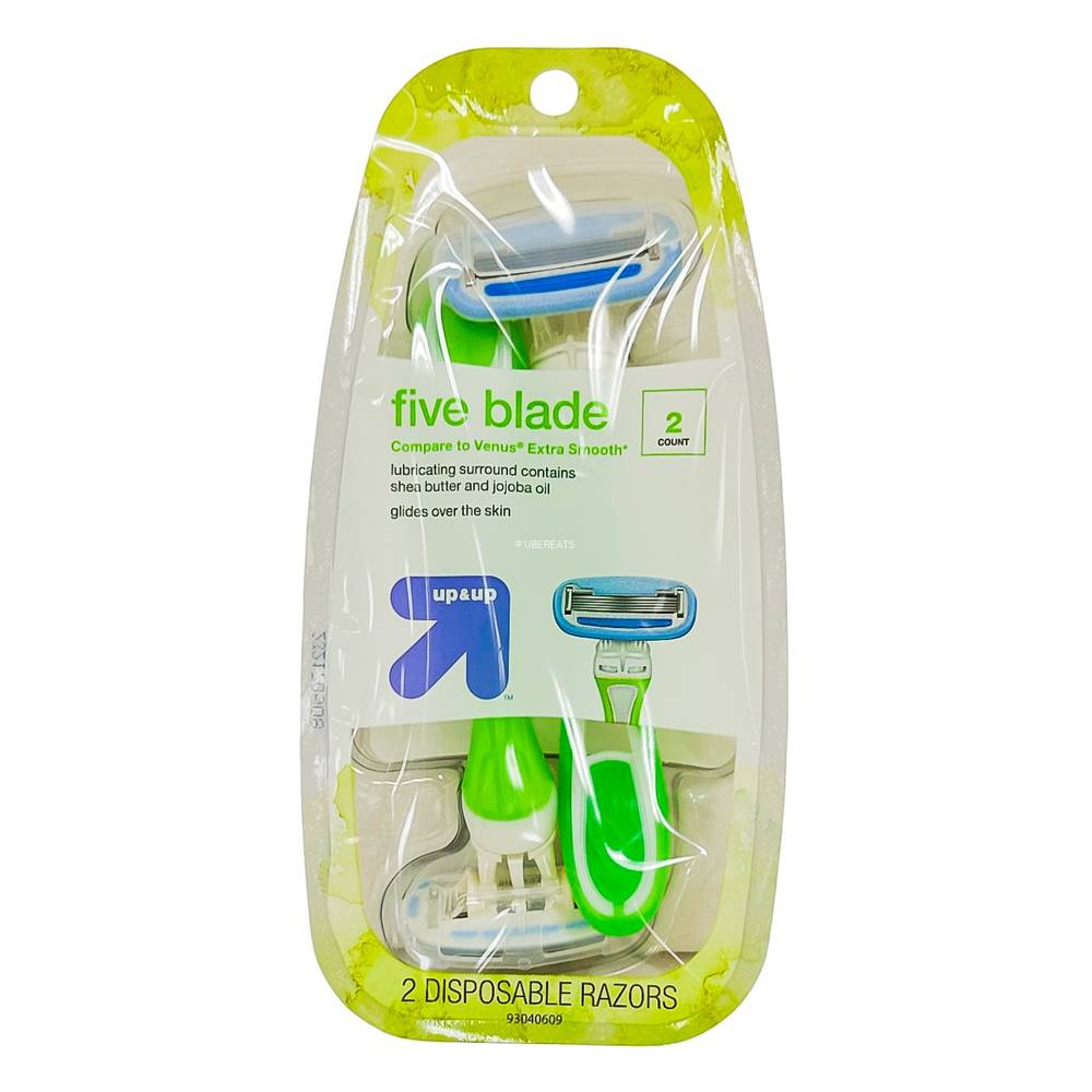 up&up Women's 5 Blade Disposable Razor (2 ct)