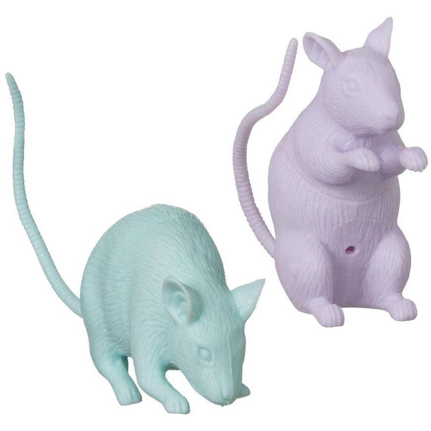 Small Pastel Plastic Rat, 3in, 1pc