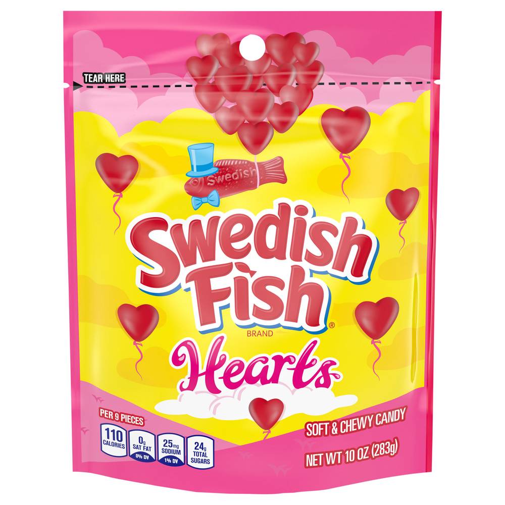 Swedish Fish Soft & Chewy Valentines Day Candy Hearts (10 oz)