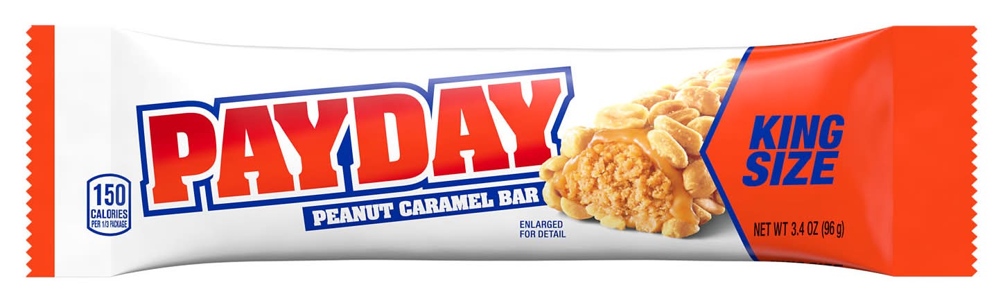 PayDay Candy Bar King Size, Peanut Caramel (3.4 oz)