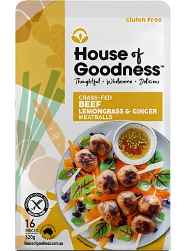 House Of Goodness Beef Meatballs With Lemongrass & Ginger 320g