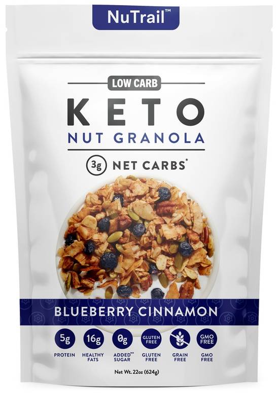 Nu Trail Low Carb Keto Nut Granola Blueberry Cinnamon (22 oz)