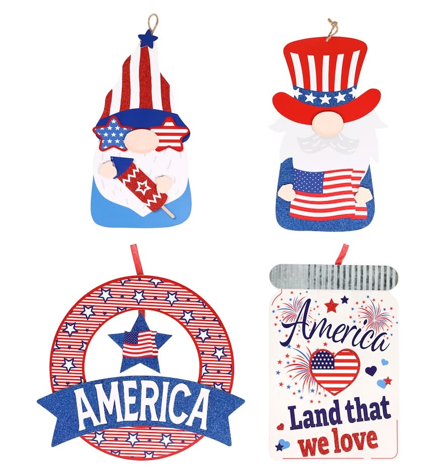 Patriotic Wooden Wall Decor, 1-ct.