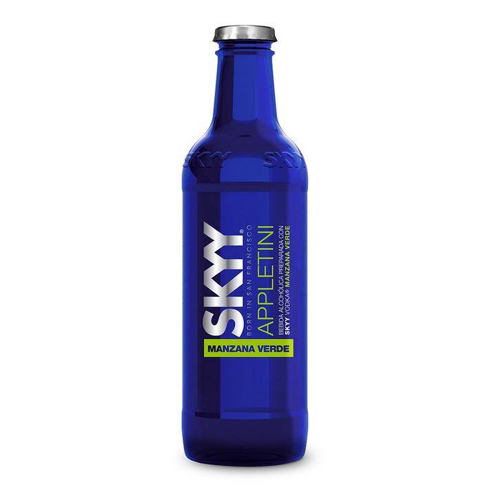 Skyy blue bebida preparada con vodka appletini (botella 275 ml)