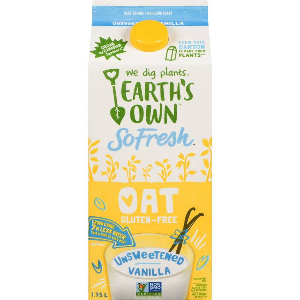 Earth's Own So Fresh Unsweetened Oat Beverage (1.75 L) (vanilla)