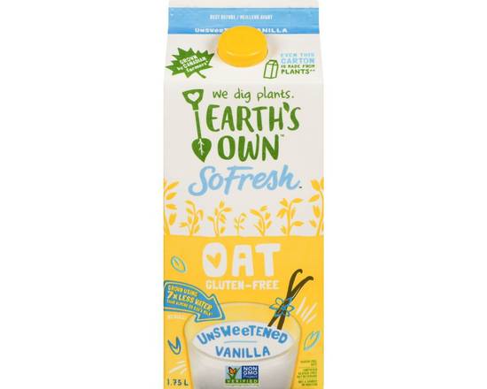 Earth's Own · So Fresh unsweetened vanilla oat beverage (1.75 L)