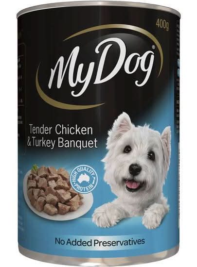 My Dog Adult Wet Dog Food Chicken & Turkey Banquet Can 400g
