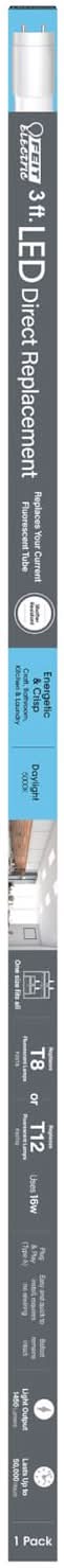 Feit Plug & Play T8 And T12 Daylight 36 In. G13 Linear Led Bulb 12 Watt Equivalence 1 Pk