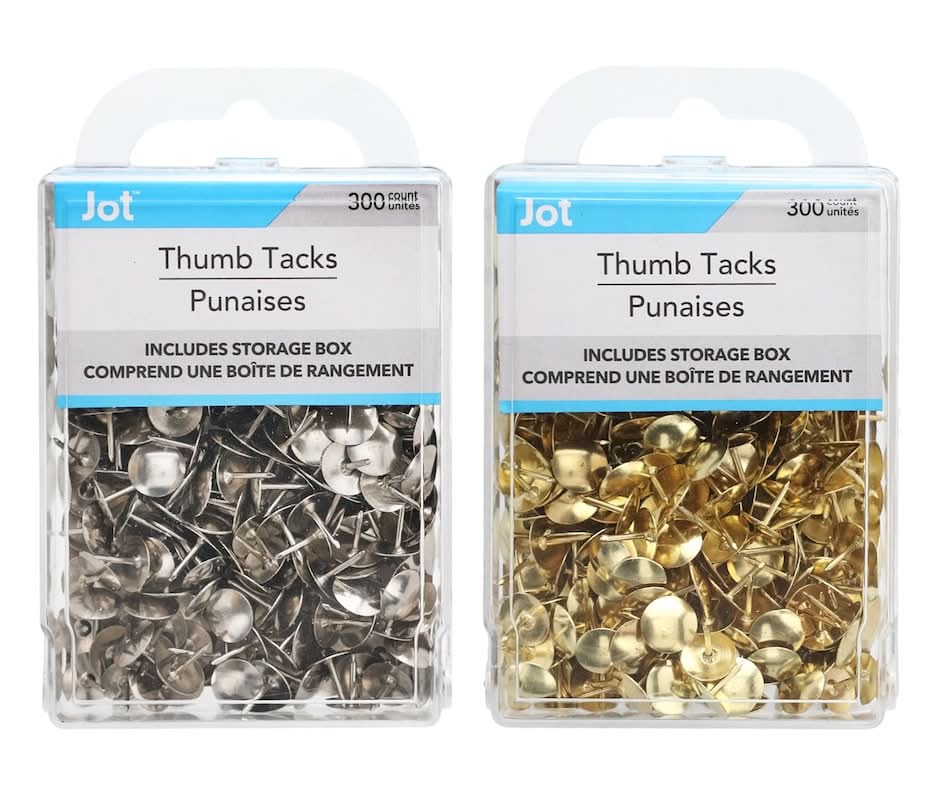 Jot Standard Metal Thumb Tacks, 300-ct. Pack