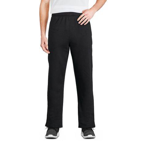 Athletic Works Men''s Open Bottom Fleece Pants (Color: Black, Size: M)
