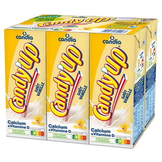 Candia - Candy'up boisson lactée goût vanille (6 pièces, 20 cl)