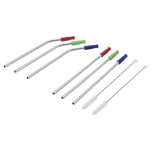 Lake & Trail Stainless Steel Straws & Brushes 6 Straws 2 Brushes