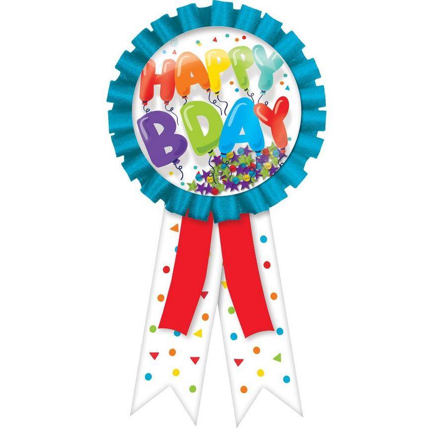 Party City Confetti Shake Birthday Balloons Happy Bday Button