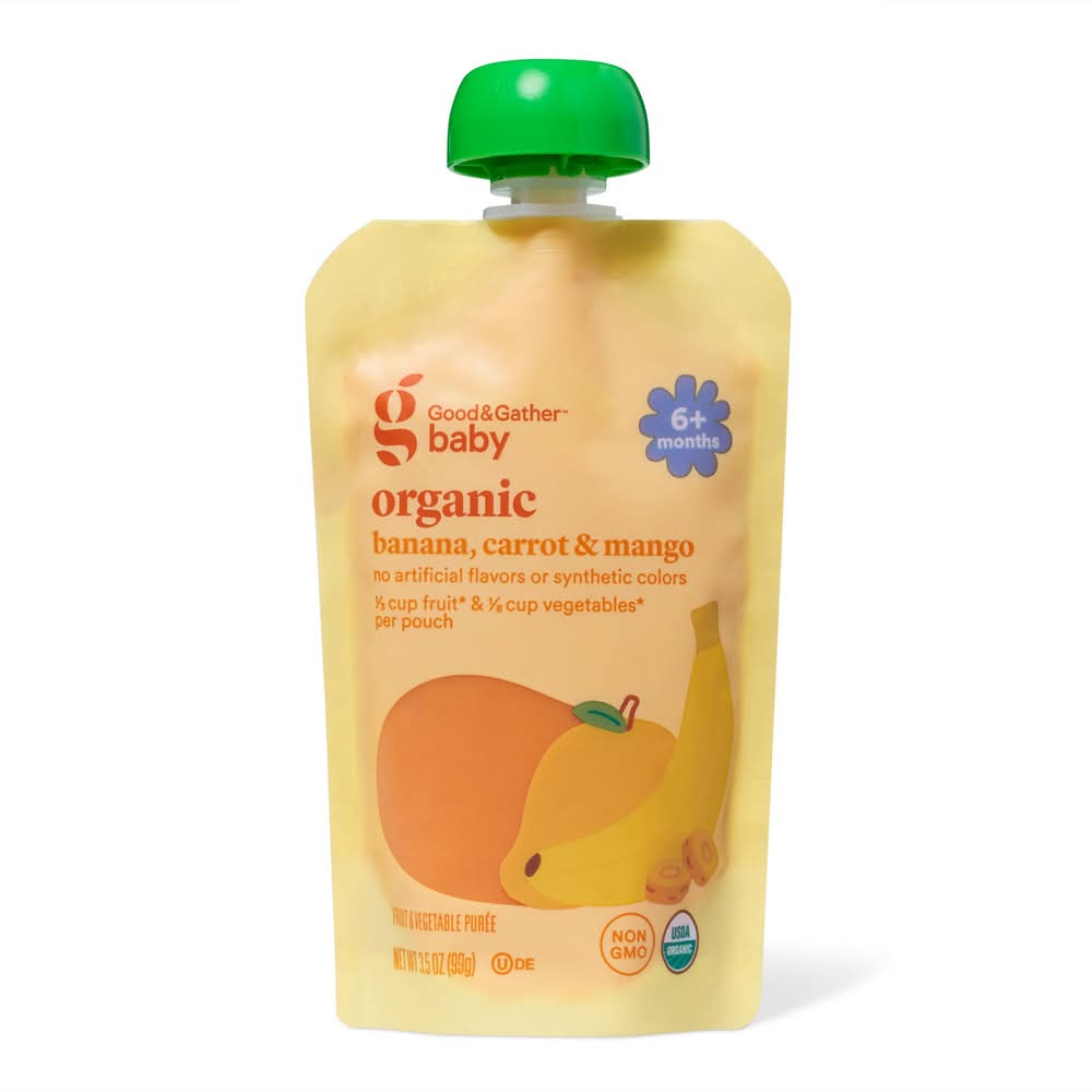 Good & Gather Organic Banana Carrot Mango Baby Food Pouch (3.5 oz)