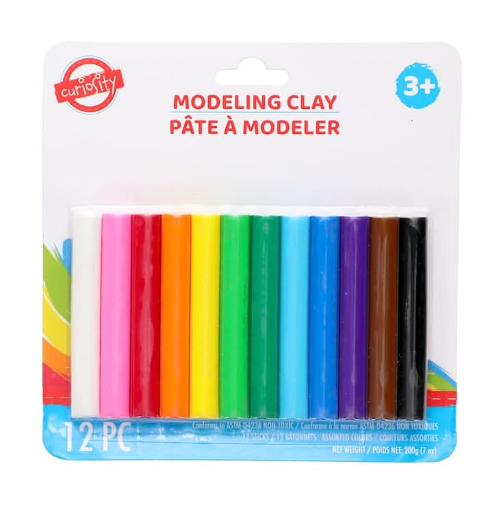 Curiosity Assorted Color Modeling Clay Sticks (12 ct)