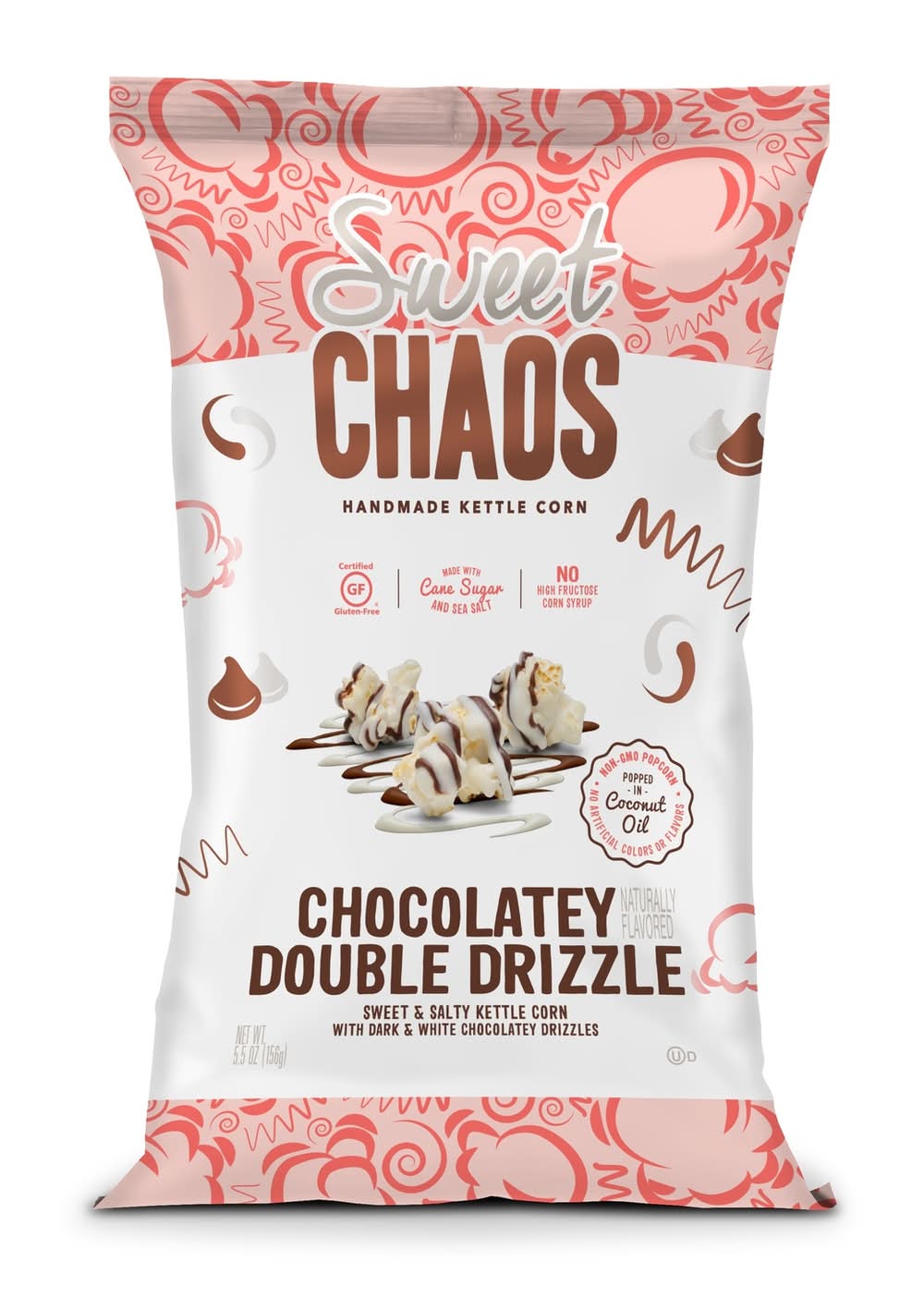 Sweet Chaos Chocolatey Double Drizzle Popcorn 5 Oz Bagged