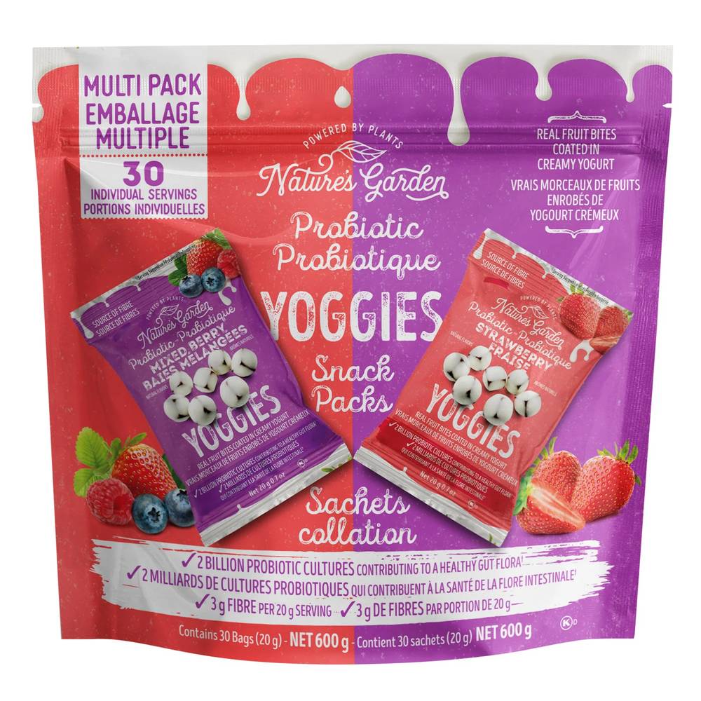 Nature'S Garden - Yoggies Probiotiques À Saveurs Variées, 30 × 20 G / Nature'S Garden Probiotic Yoggies, Variety Pack, 30 × 20 G