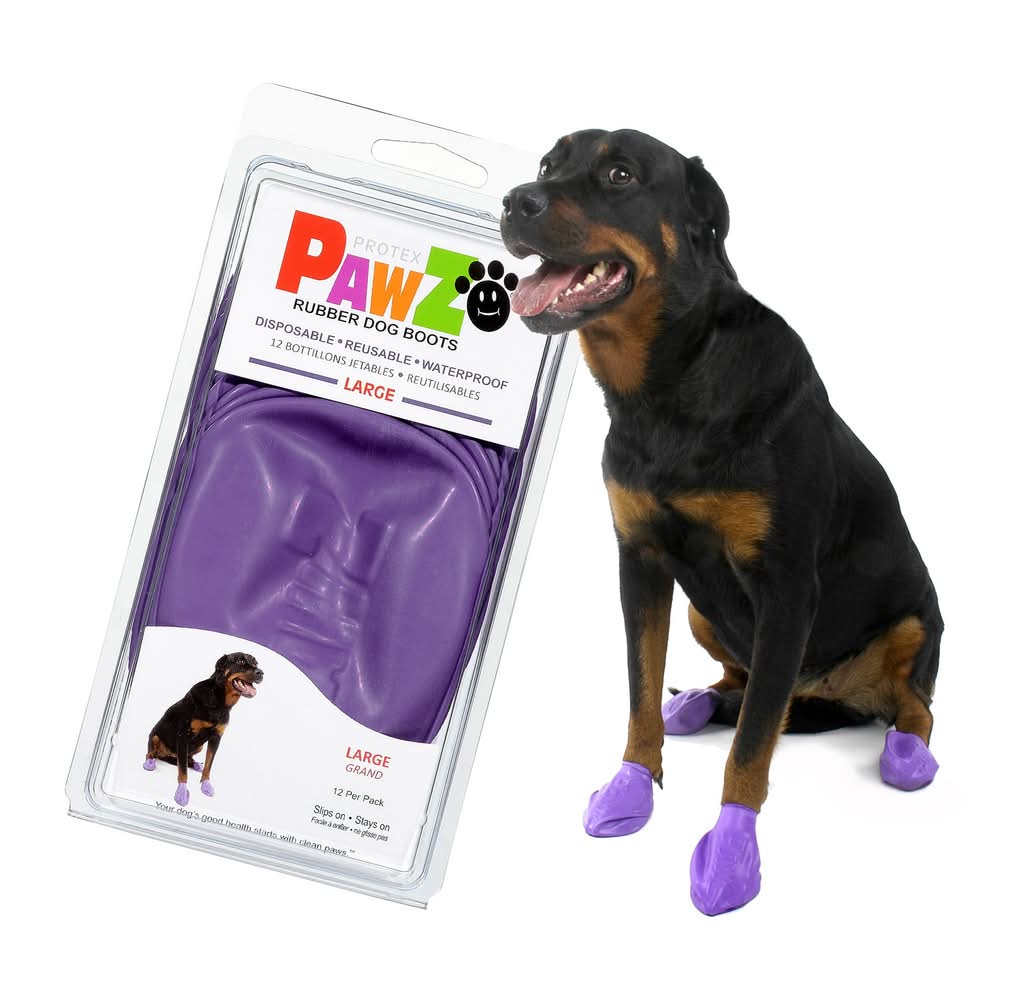PawZ® Rubber Dog Boots (Color: Assorted, Size: Large)