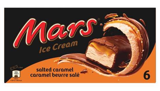 Mars glacé caramel au beurre salé x6 - 223,8g