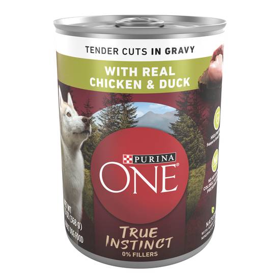 Purina One High Protein Wet Dog Food True Instinct Tender Cuts in Dog Food (chicken & duck)