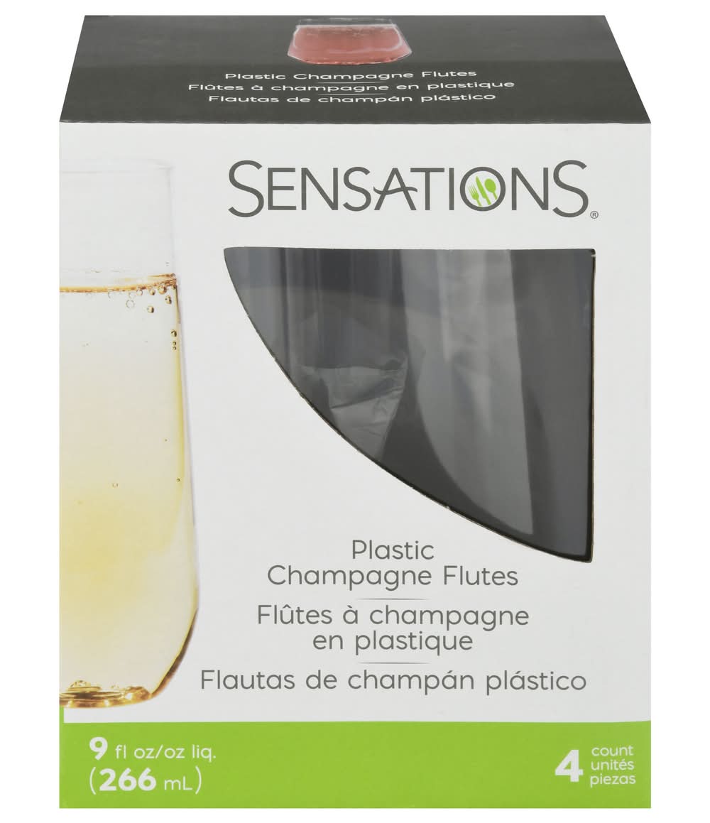 Sensations Plastic Champagne Flutes