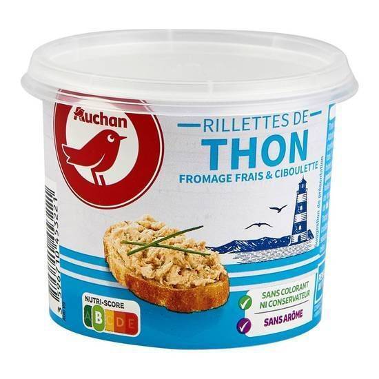 Rillettes de thon fromage frais et ciboulette - auchan - 150g