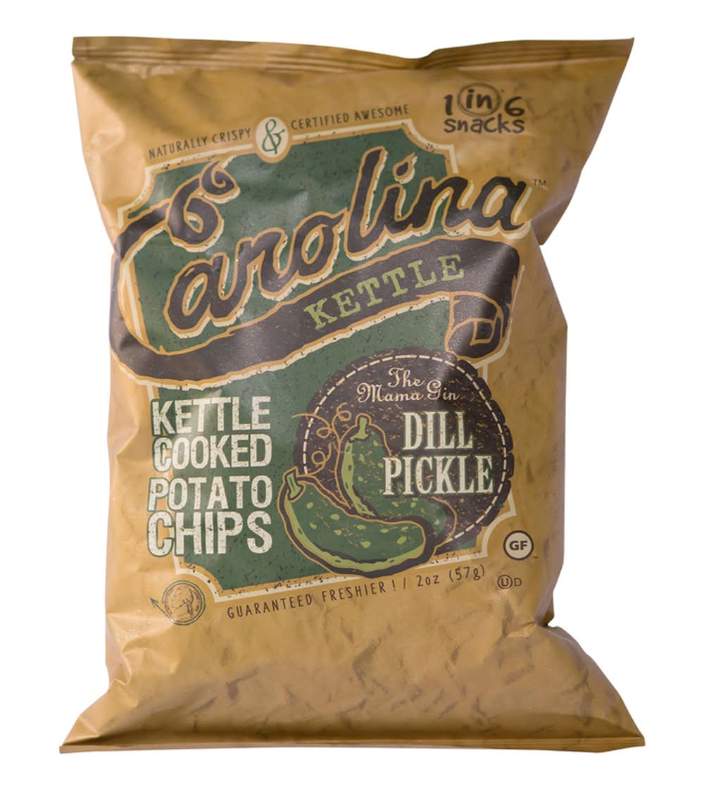 1 In 6 Snacks Carolina Dill Pickle Potato Chips 2 Oz Bagged