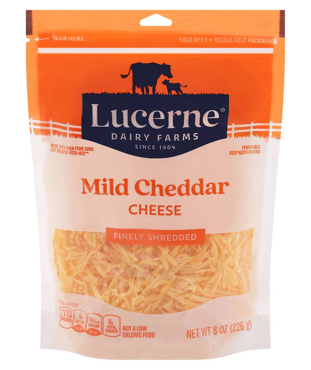 Lucerne Finely Shredded Mild Cheddar Cheese (8 oz)
