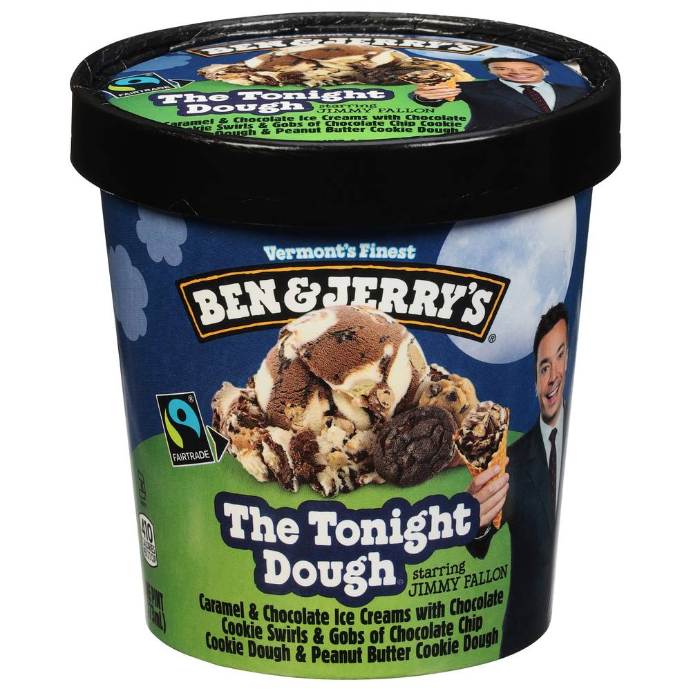 Ben & Jerry's The Tonight Dough Ice Cream, Chocolate-Caramel-Peanut Butter (473 ml)