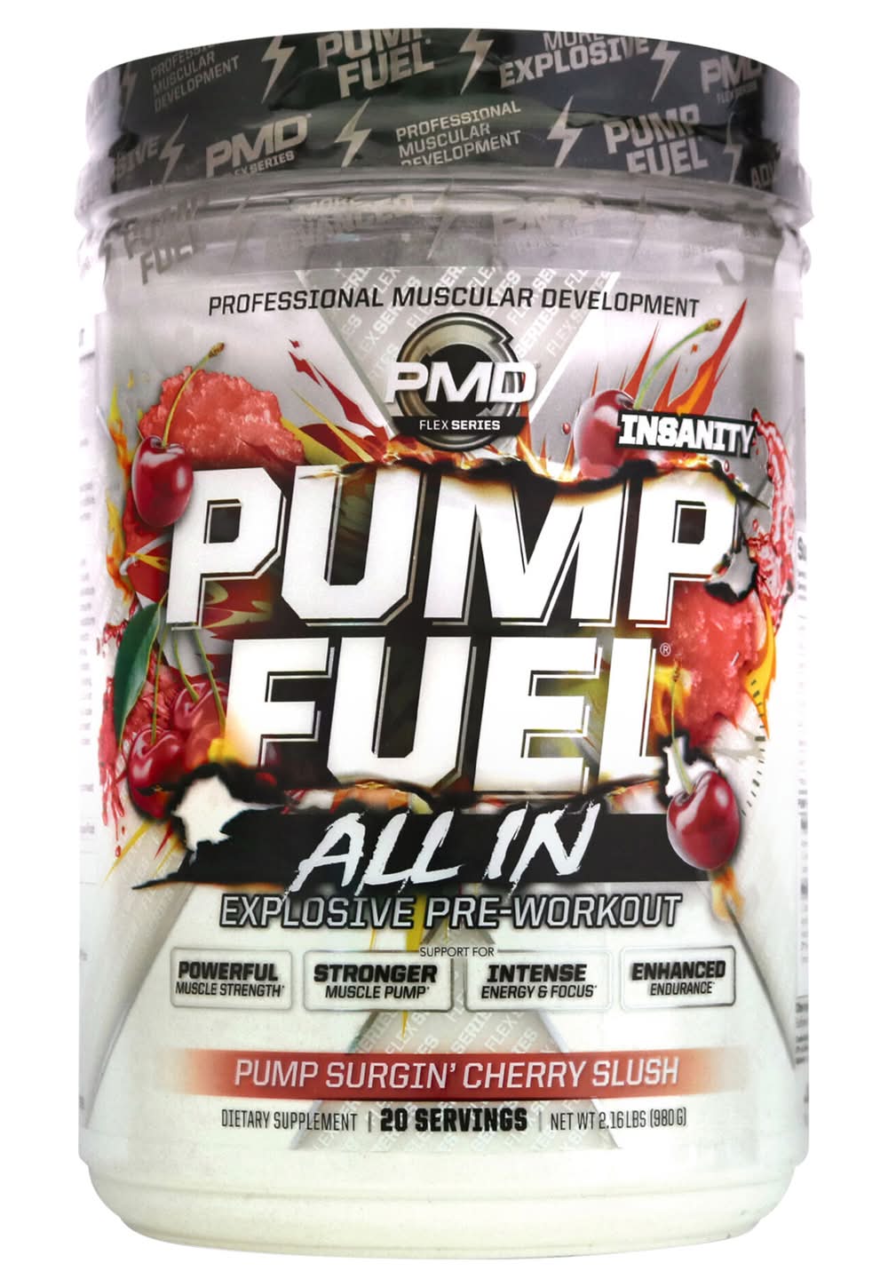 PMD Fuel All in Explosive Pre Workout Powder, Pump Surgin' Cherry Slush (2.16 lbs)