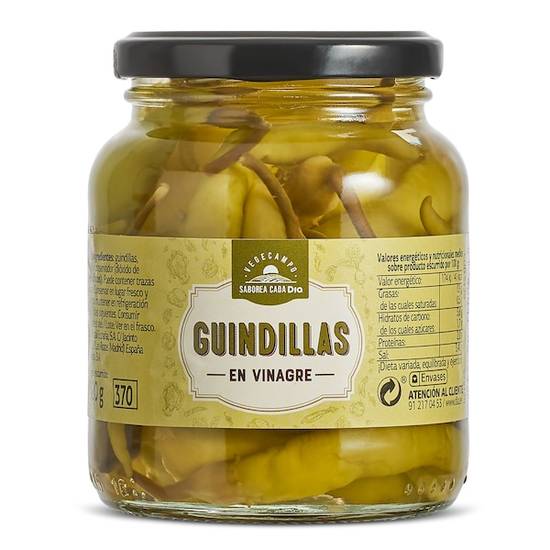 Guindillas en vinagre Vegecampo frasco 120 g